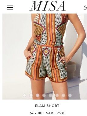 MISA Printed Elam Short - Multi Color